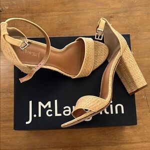 J. McLaughlin Women's Tan Heeled Sandals
